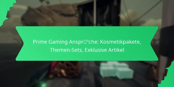 Prime Gaming Ansprüche: Kosmetikpakete, Themen-Sets, Exklusive Artikel