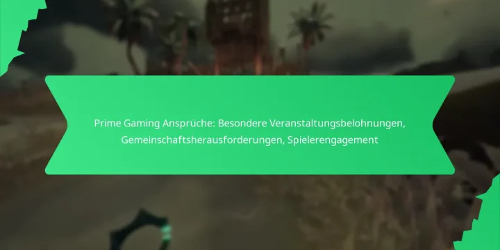 Prime Gaming Ansprüche: Besondere Veranstaltungsbelohnungen, Gemeinschaftsherausforderungen, Spielerengagement