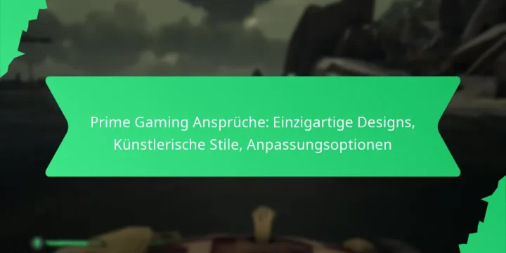 Prime Gaming Ansprüche: Einzigartige Designs, Künstlerische Stile, Anpassungsoptionen