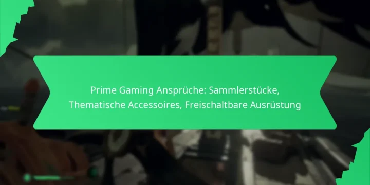 Prime Gaming Ansprüche: Sammlerstücke, Thematische Accessoires, Freischaltbare Ausrüstung