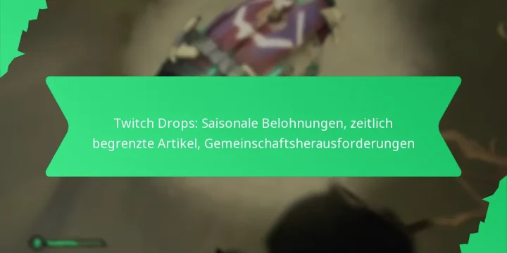 Twitch Drops: Saisonale Belohnungen, zeitlich begrenzte Artikel, Gemeinschaftsherausforderungen