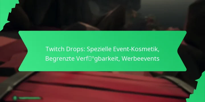 Twitch Drops: Spezielle Event-Kosmetik, Begrenzte Verfügbarkeit, Werbeevents