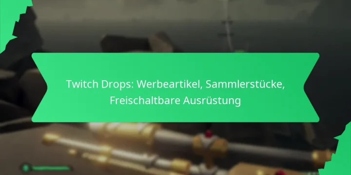 Twitch Drops: Werbeartikel, Sammlerstücke, Freischaltbare Ausrüstung