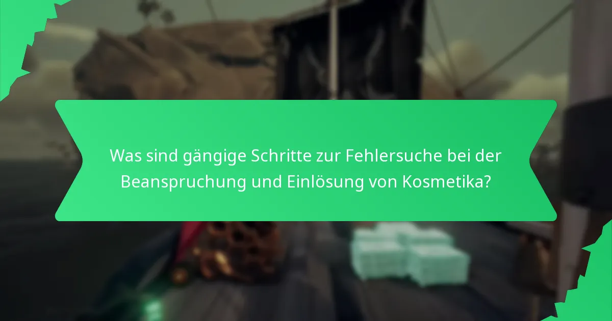 Was sind gängige Schritte zur Fehlersuche bei der Beanspruchung und Einlösung von Kosmetika?