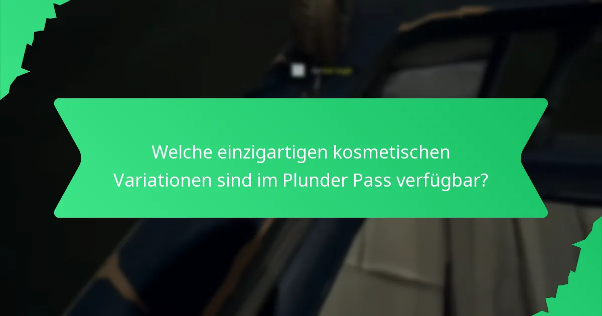 Welche Designelemente definieren die Kosmetika im Plunder Pass?