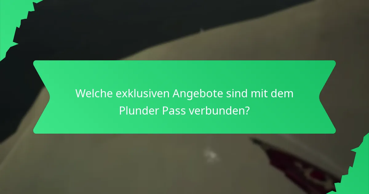Welche exklusiven Angebote sind mit dem Plunder Pass verbunden?