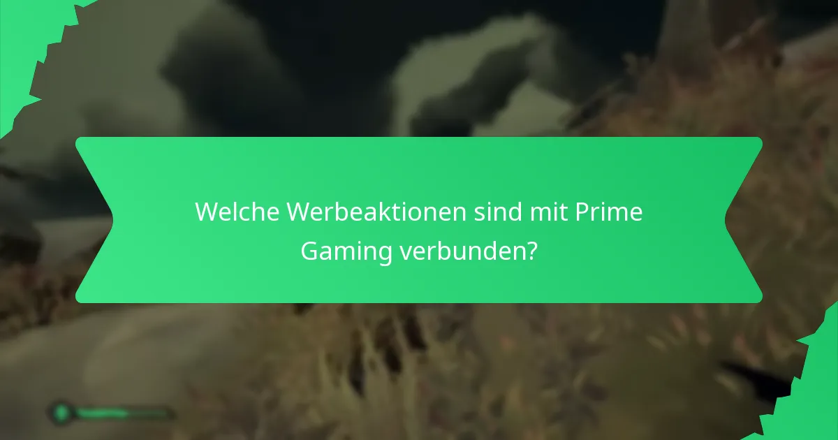 Welche Werbeaktionen sind mit Prime Gaming verbunden?